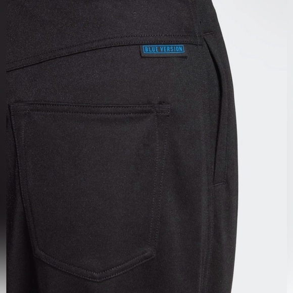 Adidas Blue Version Club Adibreak Black Loose Fit Snap Track Pants SZ 6 NWT - Picture 7 of 9